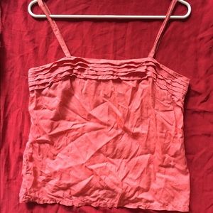 Large pink silk strap top 11/12